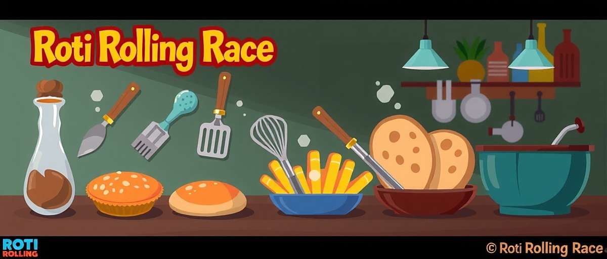 Roti Rolling Race - Future Update Concepts Concept art for upcoming Roti Rolling Race update showing new regional bread varieties and kitchen tools